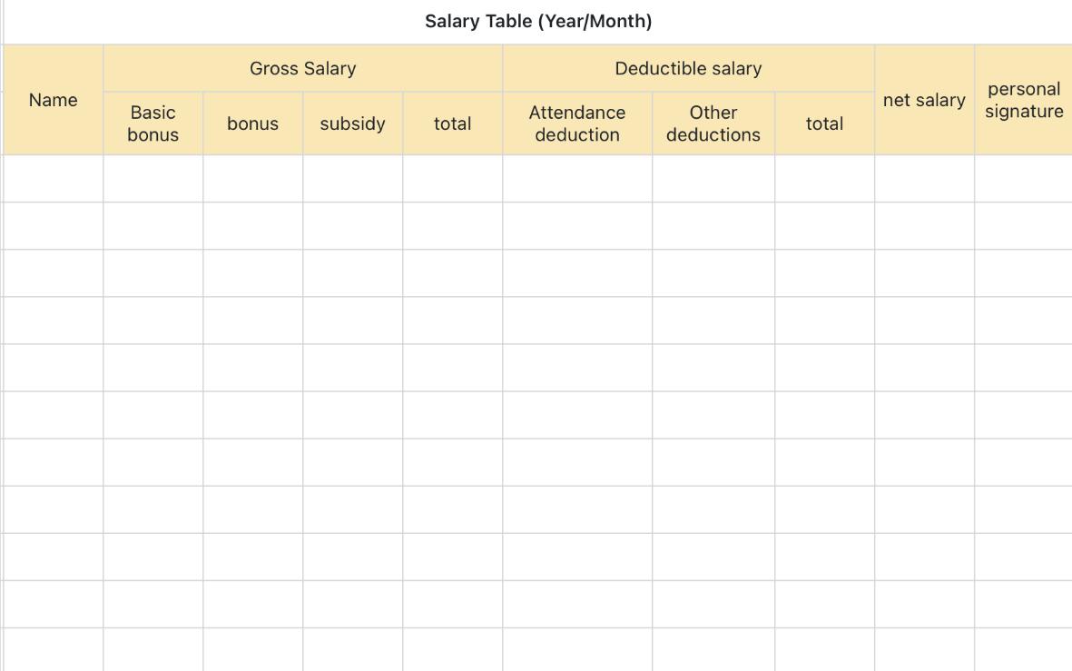 Salary Table 3 1